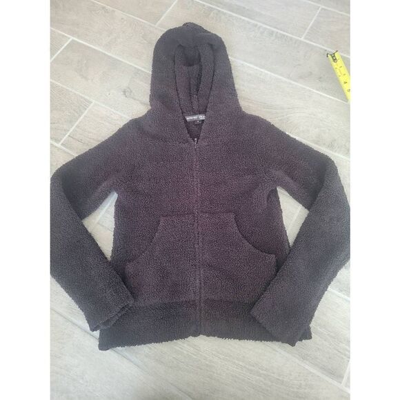Barefoot Dreams‎ Cozychic Zip Up Hooded Sweater Size Small Chocolate Brown - Picture 1 of 7